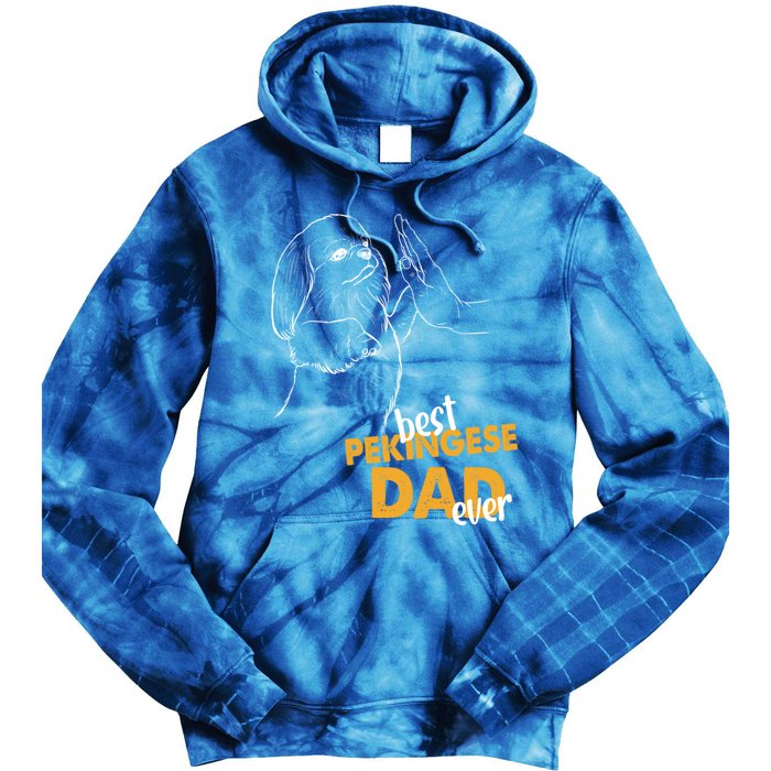 Dog Pekingese Dad Pekingese Best Pekingese Dad Ever Gift Tie Dye Hoodie