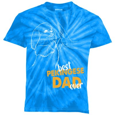 Dog Pekingese Dad Pekingese Best Pekingese Dad Ever Gift Kids Tie-Dye T-Shirt