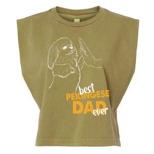 Dog Pekingese Dad Pekingese Best Pekingese Dad Ever Gift Garment-Dyed Women's Muscle Tee