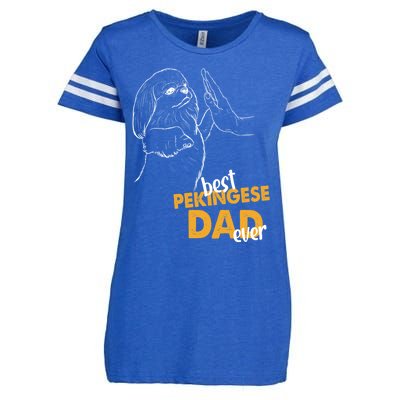 Dog Pekingese Dad Pekingese Best Pekingese Dad Ever Gift Enza Ladies Jersey Football T-Shirt