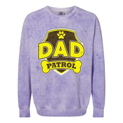 Dad Patrol Dog Colorblast Crewneck Sweatshirt