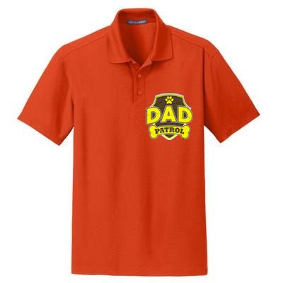 Dad Patrol Dog Dry Zone Grid Polo