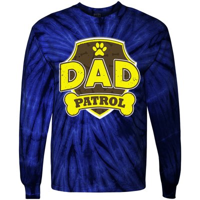 Dad Patrol Dog Tie-Dye Long Sleeve Shirt