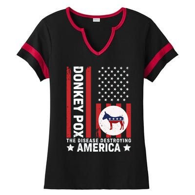 Donkey Pox Ladies Halftime Notch Neck Tee