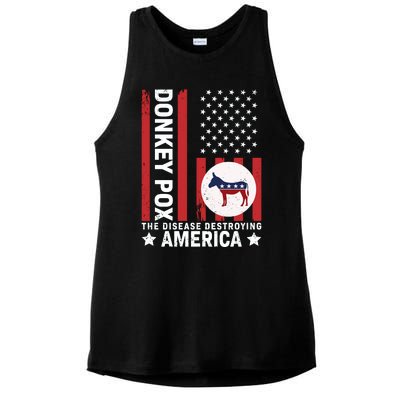 Donkey Pox Ladies PosiCharge Tri-Blend Wicking Tank