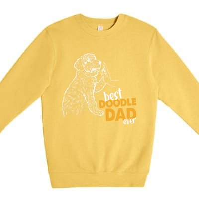 Doodle Papa Doodle Dad Doodle Daddy Best Doodle Dad Ever Great Gift Premium Crewneck Sweatshirt