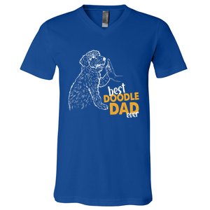 Doodle Papa Doodle Dad Doodle Daddy Best Doodle Dad Ever Great Gift V-Neck T-Shirt