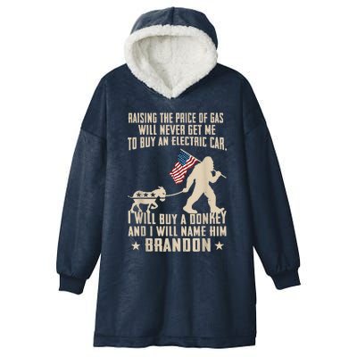 Donkey Pox Destroying America Funny Bigfoot Anti Biden Hooded Wearable Blanket