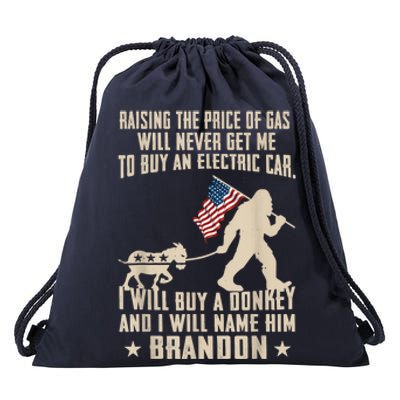 Donkey Pox Destroying America Funny Bigfoot Anti Biden Drawstring Bag