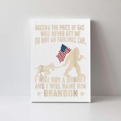 Donkey Pox Destroying America Funny Bigfoot Anti Biden Canvas