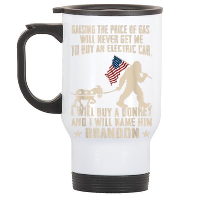 Donkey Pox Destroying America Funny Bigfoot Anti Biden Stainless Steel Travel Mug