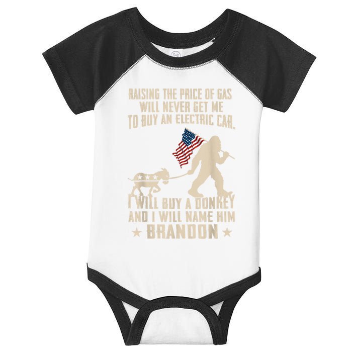 Donkey Pox Destroying America Funny Bigfoot Anti Biden Infant Baby Jersey Bodysuit