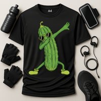 Dabbing Pickle Dancing Cucumber Lover Funny Funny Gift Performance Shirt