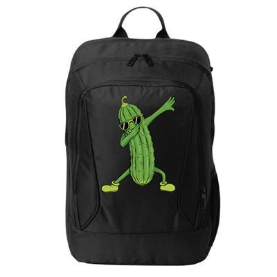 Dabbing Pickle Dancing Cucumber Lover Funny Funny Gift City Backpack