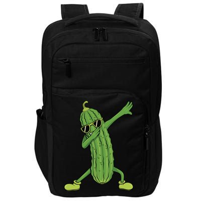 Dabbing Pickle Dancing Cucumber Lover Funny Funny Gift Impact Tech Backpack