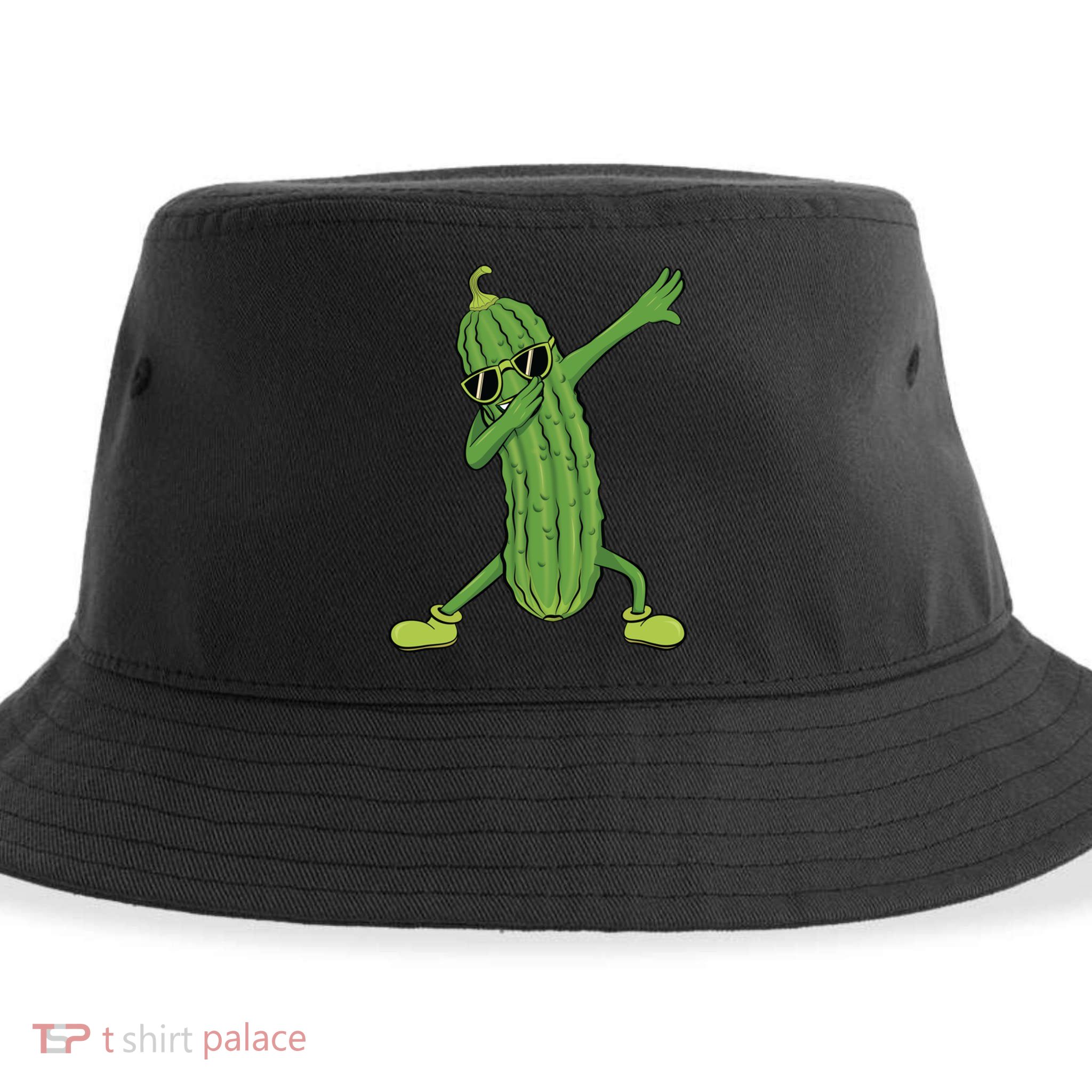 Dabbing Pickle Dancing Cucumber Lover Funny Funny Gift Sustainable Bucket Hat