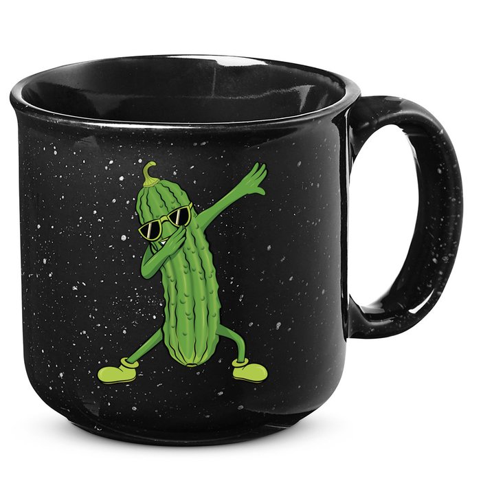 Dabbing Pickle Dancing Cucumber Lover Funny Funny Gift 15oz Campfire Ceramic Mug