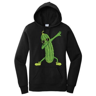 Dabbing Pickle Dancing Cucumber Lover Funny Funny Gift Women's Pullover Hoodie