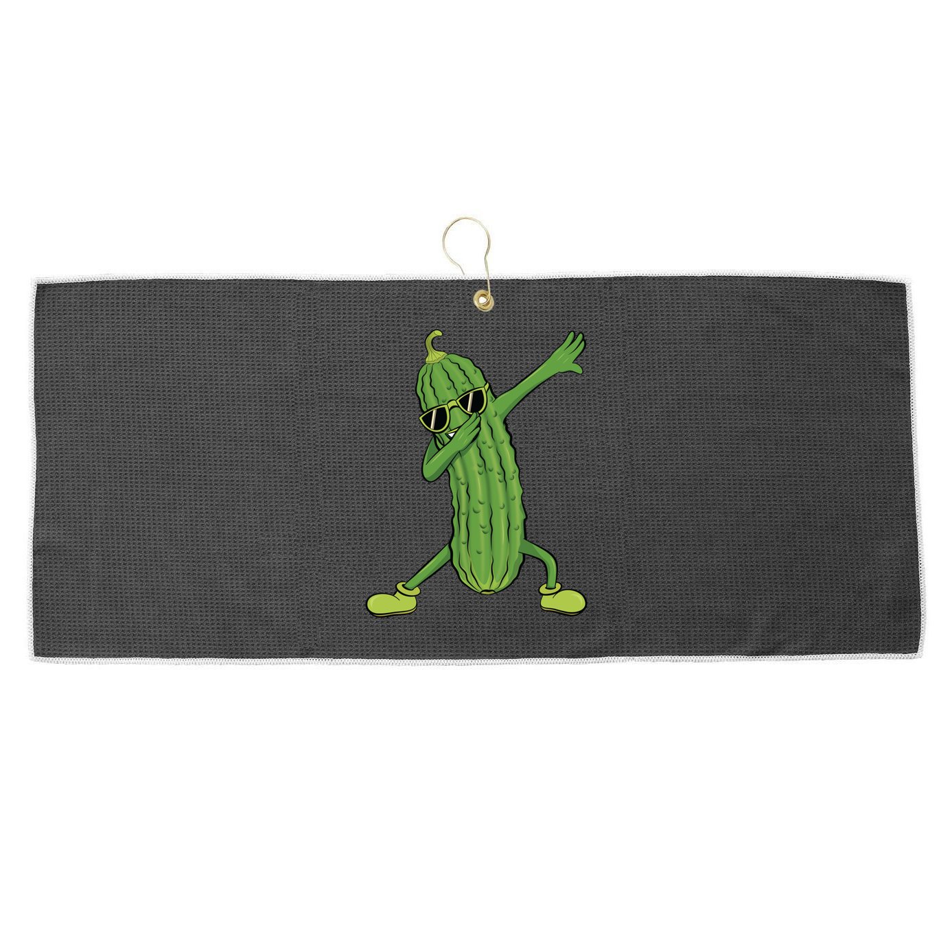 Dabbing Pickle Dancing Cucumber Lover Funny Funny Gift Large Microfiber Waffle Golf Towel