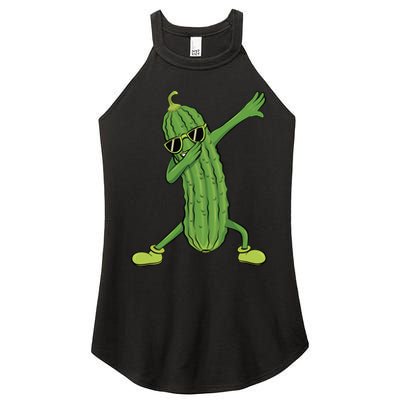 Dabbing Pickle Dancing Cucumber Lover Funny Funny Gift Women's Perfect Tri Rocker Tank
