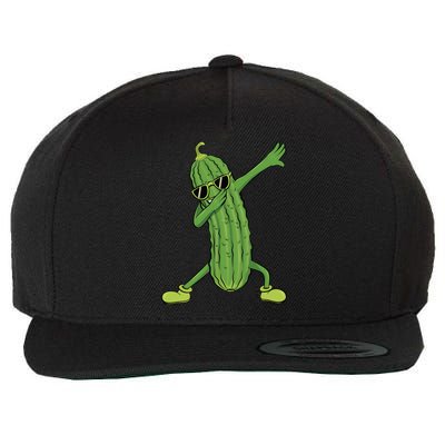 Dabbing Pickle Dancing Cucumber Lover Funny Funny Gift Wool Snapback Cap