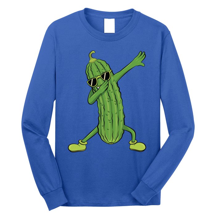 Dabbing Pickle Dancing Cucumber Lover Funny Funny Gift Long Sleeve Shirt