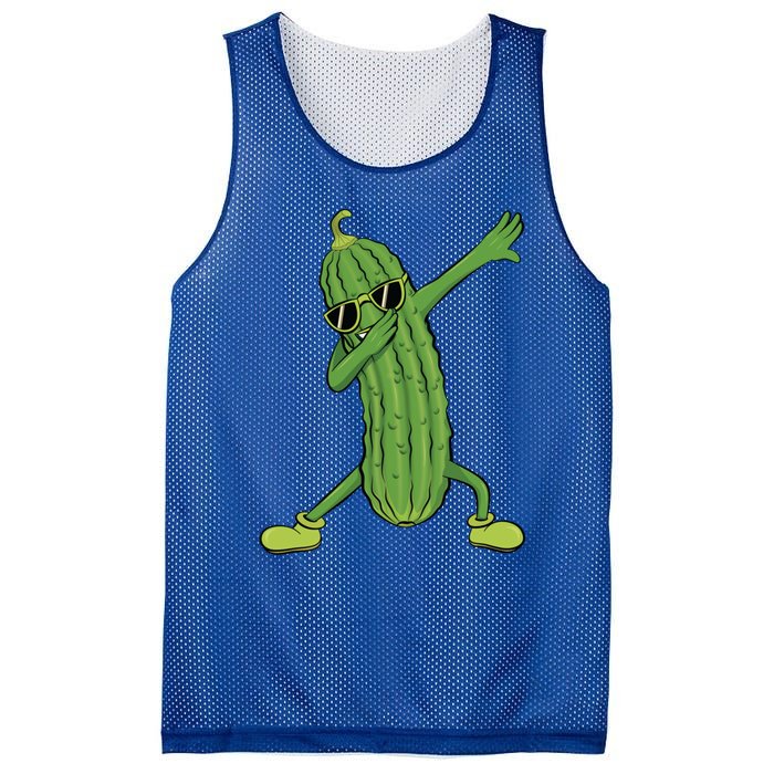 Dabbing Pickle Dancing Cucumber Lover Funny Funny Gift Mesh Reversible Basketball Jersey Tank