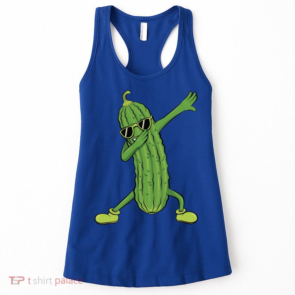 Dabbing Pickle Dancing Cucumber Lover Funny Funny Gift Womens Tank Top