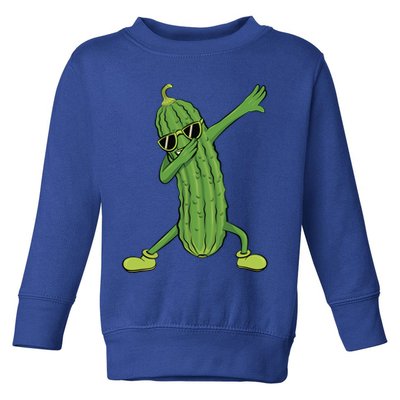 Dabbing Pickle Dancing Cucumber Lover Funny Funny Gift Toddler Sweatshirt