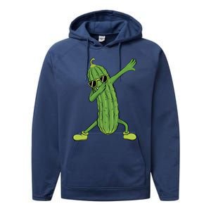 Dabbing Pickle Dancing Cucumber Lover Funny Funny Gift Performance Fleece Hoodie