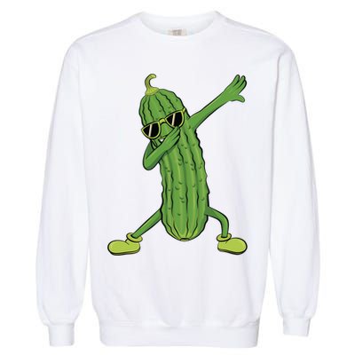 Dabbing Pickle Dancing Cucumber Lover Funny Funny Gift Garment-Dyed Sweatshirt