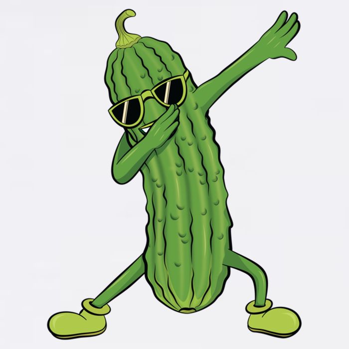Dabbing Pickle Dancing Cucumber Lover Funny Funny Gift Garment-Dyed Sweatshirt