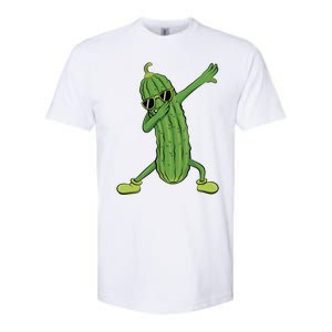 Dabbing Pickle Dancing Cucumber Lover Funny Funny Gift Softstyle CVC T-Shirt