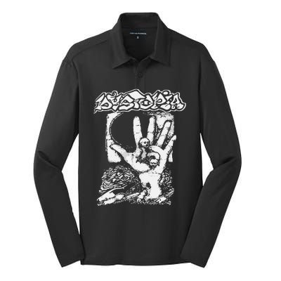 Dystopia Pollution Silk Touch Performance Long Sleeve Polo