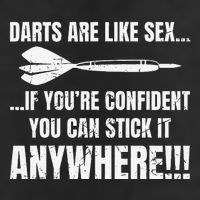 Dart Players Darts Are Like Sex Stick Anywhere Funny Cool Comfort Performance Bucket Hat