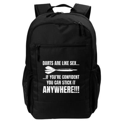 Dart Players Darts Are Like Sex Stick Anywhere Funny Backpack