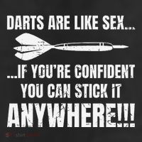 Dart Players Darts Are Like Sex Stick Anywhere Funny 11oz C Handle Ceramic Mug