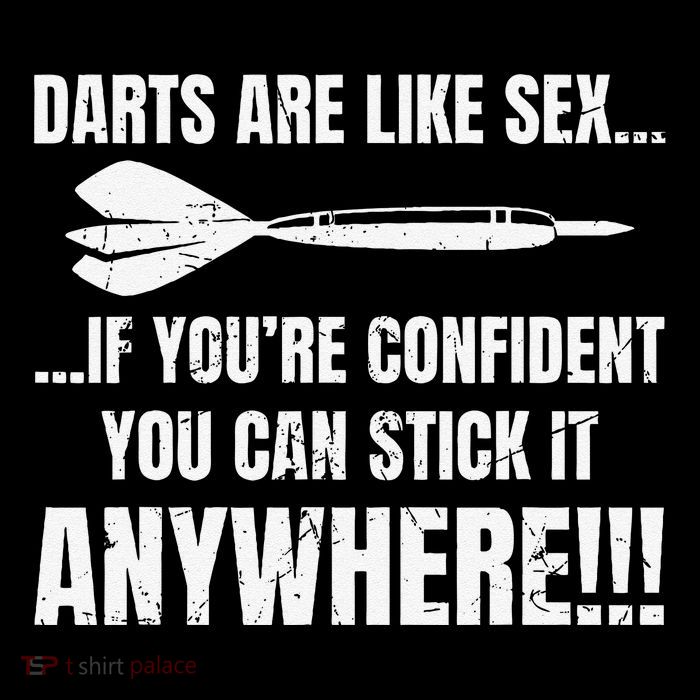 Dart Players Darts Are Like Sex Stick Anywhere Funny Drawstring Bag
