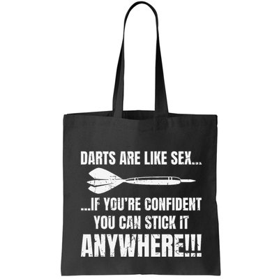 Dart Players Darts Are Like Sex Stick Anywhere Funny Bag