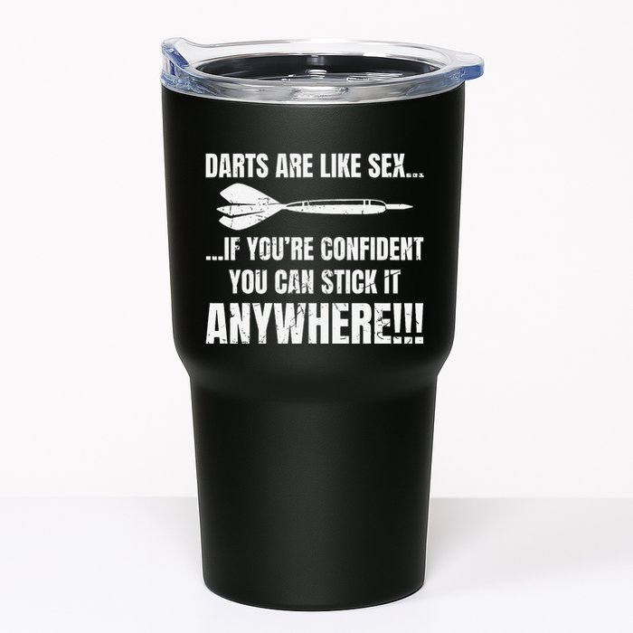 Dart Players Darts Are Like Sex Stick Anywhere Funny Tumbler