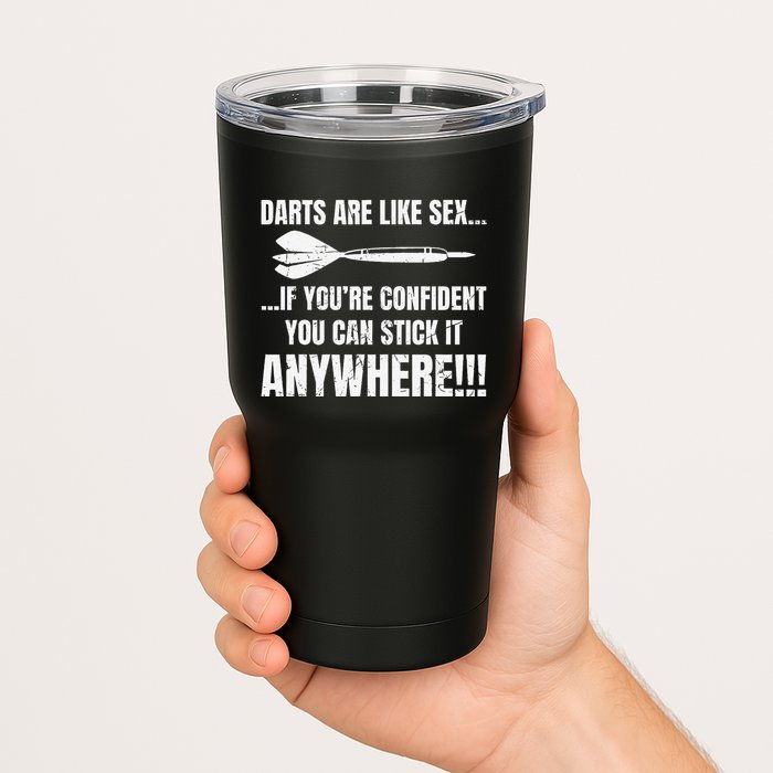 Dart Players Darts Are Like Sex Stick Anywhere Funny Tumbler