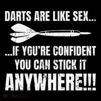 Dart Players Darts Are Like Sex Stick Anywhere Funny Youth Performance Sprint T-Shirt