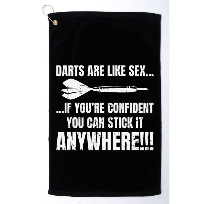 Dart Players Darts Are Like Sex Stick Anywhere Funny Golf Towel