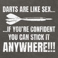 Dart Players Darts Are Like Sex Stick Anywhere Funny Cotton Canvas Backpack