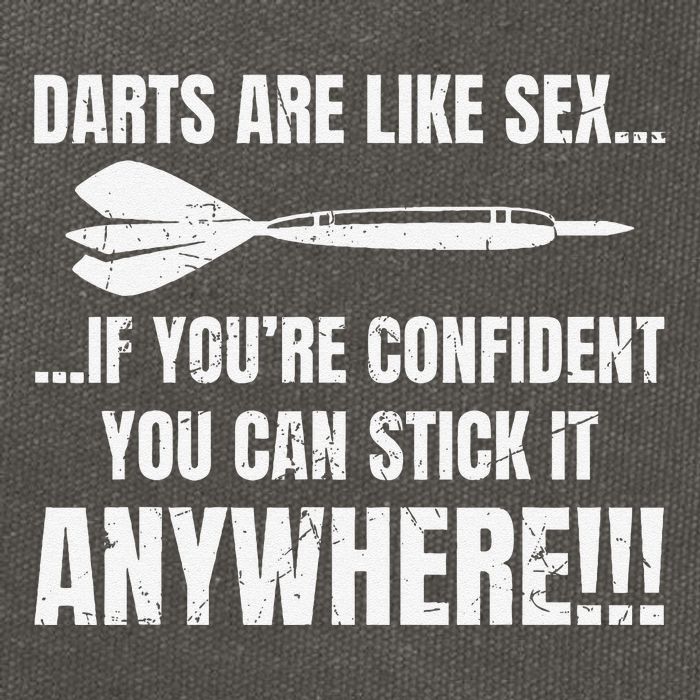 Dart Players Darts Are Like Sex Stick Anywhere Funny Cotton Canvas Backpack