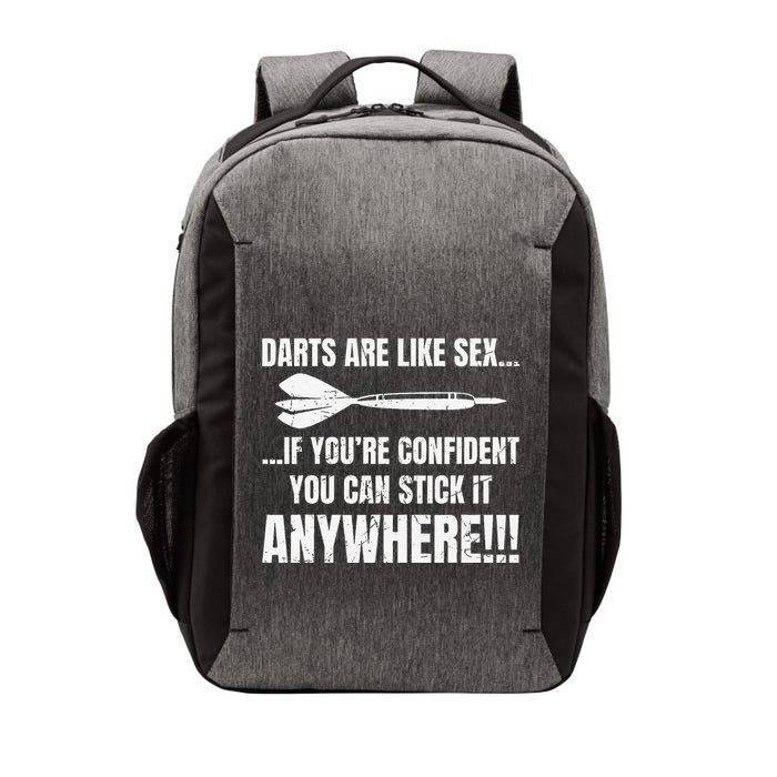Dart Players Darts Are Like Sex Stick Anywhere Funny Vector Backpack