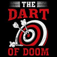 Darts Player Dart Of The Doom Funny Darts Lovers 16 in Basic Backpack