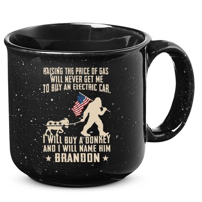 Donkey Pox Destroying America Funny Bigfoot Anti Biden 15oz Campfire Ceramic Mug