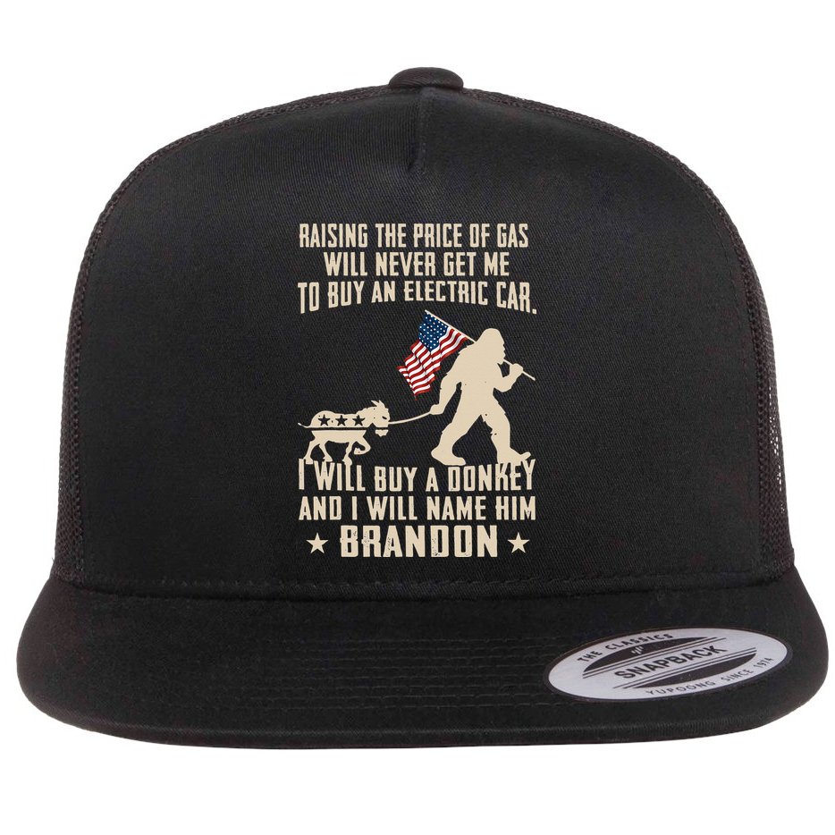 Donkey Pox Destroying America Funny Bigfoot Anti Biden Flat Bill Trucker Hat