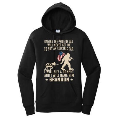 Donkey Pox Destroying America Funny Bigfoot Anti Biden Women's Pullover Hoodie